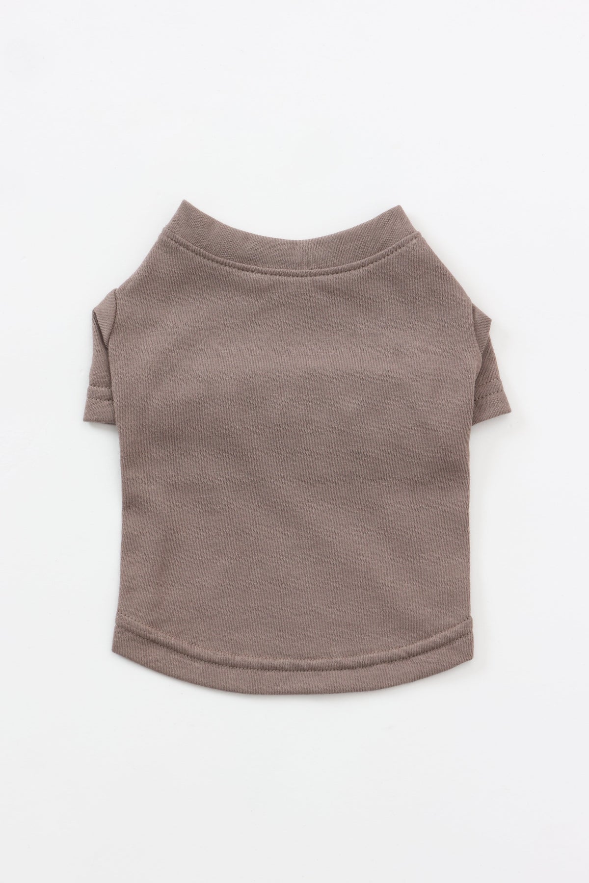PONODOG Aegean Organic Cotton Tee グレージュ｜オーガニックコットンを使用したシンプルな犬服の正面平置き写真