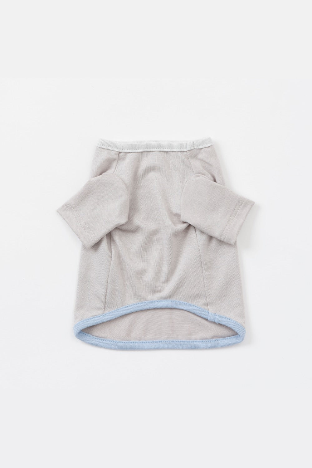 PONODOG Warm Logo Tee ライトグレー｜シンプルな日本製犬服・伸縮性のある吸湿発熱素材の犬用Tシャツ