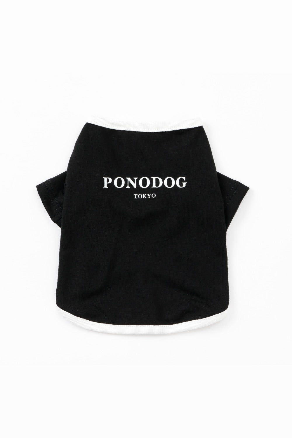 PONODOG Warm Logo Tee シャドウホワイト｜シンプルな日本製犬服・伸縮性のある吸湿発熱素材の犬用Tシャツ