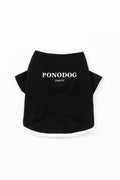 PONODOG Warm Logo Tee シャドウホワイト｜シンプルな日本製犬服・伸縮性のある吸湿発熱素材の犬用Tシャツ