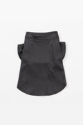 PONODOG Icy Chill Tee Charcoal｜接触冷感素材を使用した日本製の犬服。ゆったりした首まわりと短めのパフスリーブが特徴の、軽くてやわらかなチャコールの犬用Tシャツ。