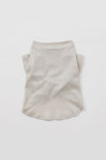 PONODOG Icy Chill Tee Greige｜接触冷感素材を使用した日本製の犬服。ゆったりした首まわりと短めのパフスリーブが特徴の、軽くてやわらかな犬用Tシャツ。