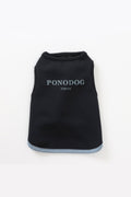 PONODOG Warm Logo Sweat Black｜日本製のシンプルな犬服・吸湿発熱機能を備えた裏起毛スウェット