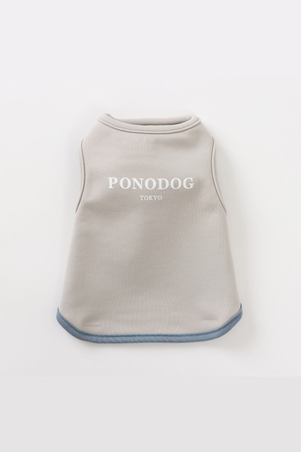PONODOG Warm Logo Sweat Grey｜日本製のシンプルな犬服・吸湿発熱機能を備えた裏起毛スウェット