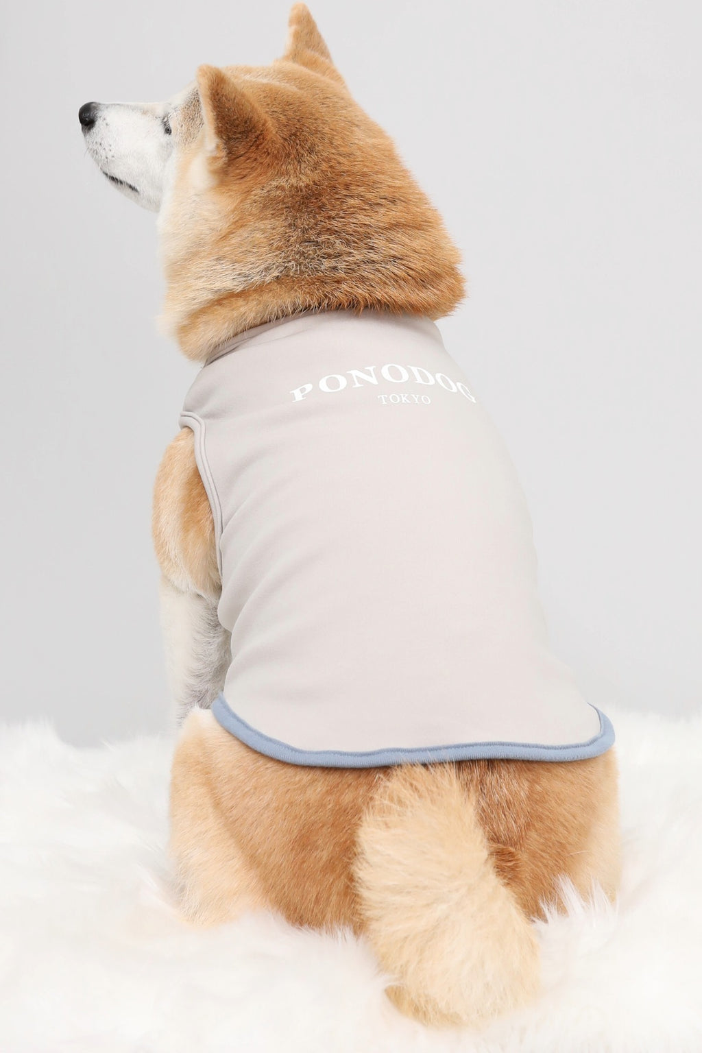 Warm Logo Sweat - Grey × Blue Grey ｜やわらかな裏起毛ロゴスウェット