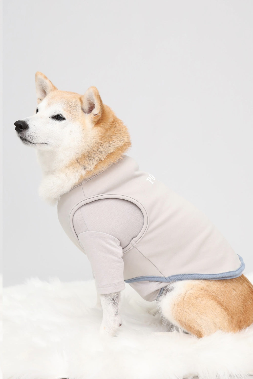 Warm Logo Sweat - Grey × Blue Grey ｜やわらかな裏起毛ロゴスウェット