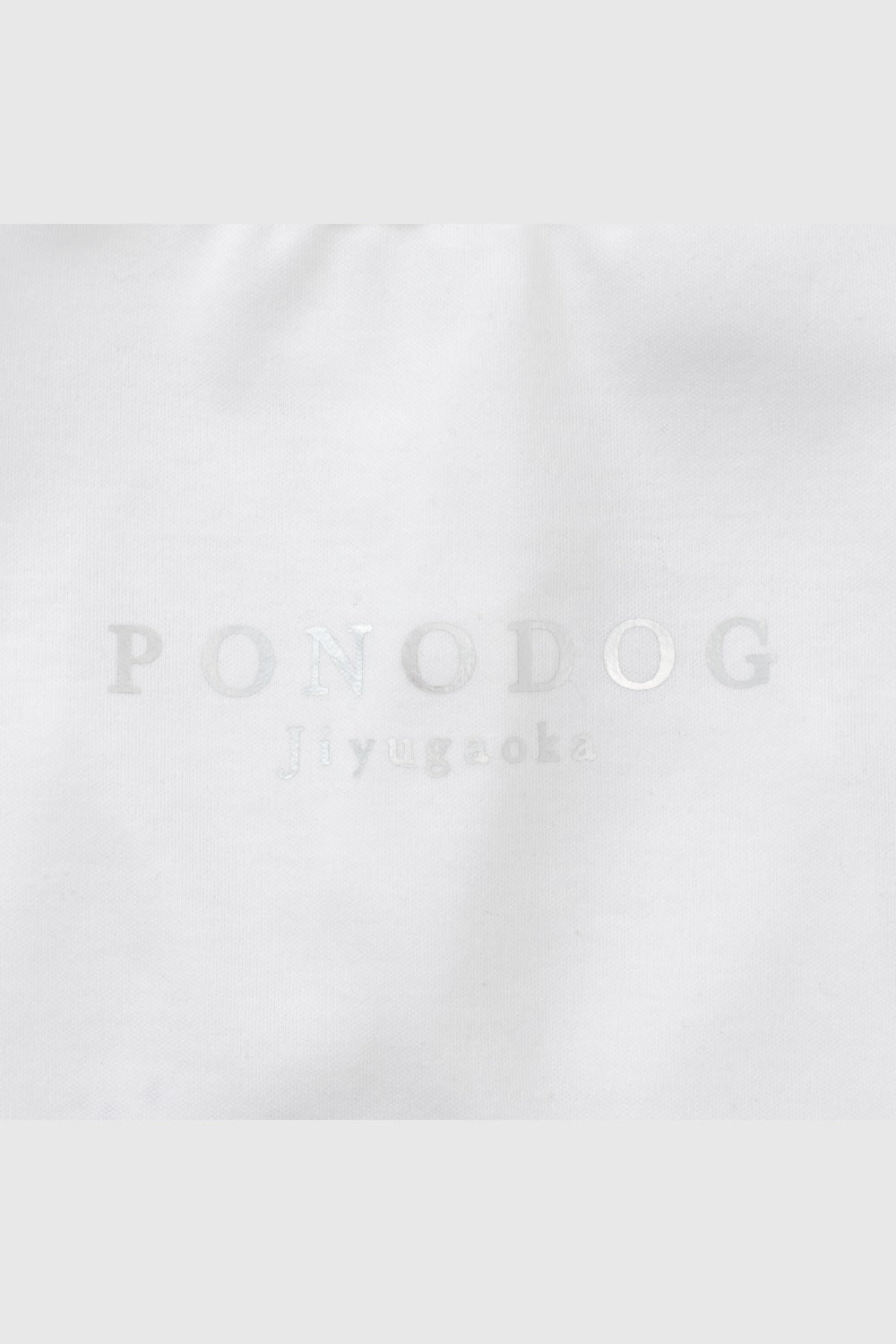 PONODOG Cooling Tee（ホワイト）｜上品な箔プリントをあしらった、日本製接触冷感犬用Tシャツ