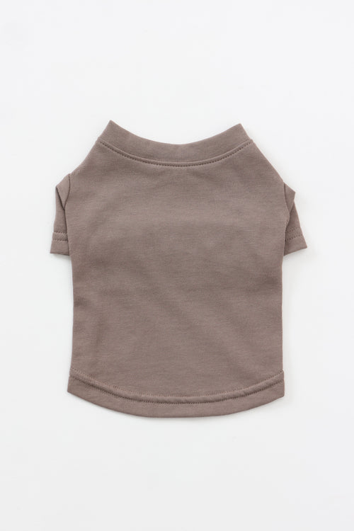 PONODOG Aegean Organic Cotton Tee グレージュ｜犬用Tシャツの全体シルエット