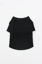 PONODOG Aegean Organic Cotton Tee ブラック｜シンプルな犬服の正面写真