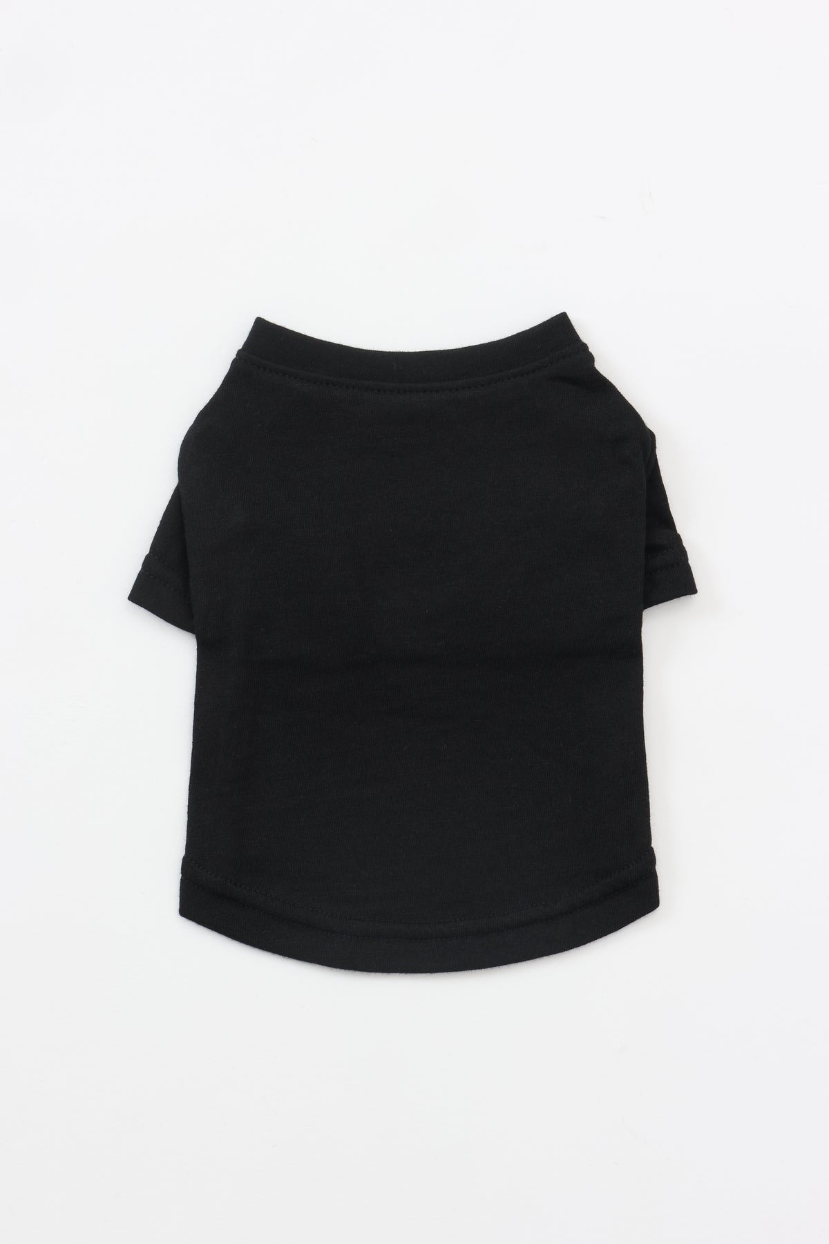 PONODOG Aegean Organic Cotton Tee ブラック｜シンプルな犬服の正面写真