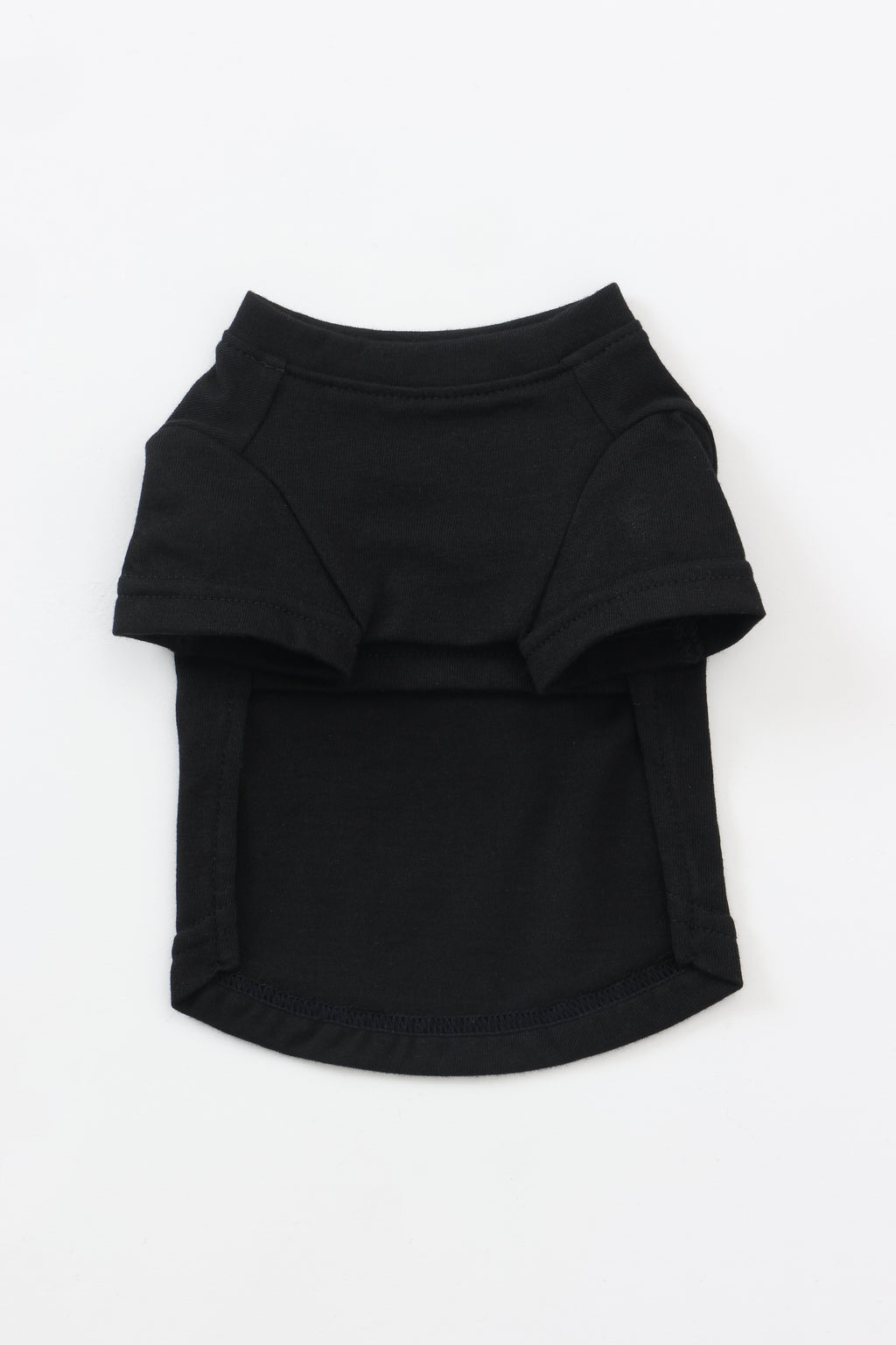 PONODOG Aegean Organic Cotton Tee ブラック｜犬服の裏面平置き写真