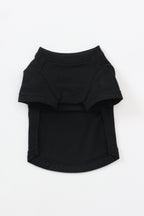 PONODOG Aegean Organic Cotton Tee ブラック｜犬服の裏面平置き写真