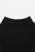 PONODOG Aegean Organic Cotton Tee ブラック｜首まわりのデザインと縫製