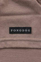 PONODOG Aegean Organic Cotton Tee グレージュ｜ブランドタグと縫製ディテール