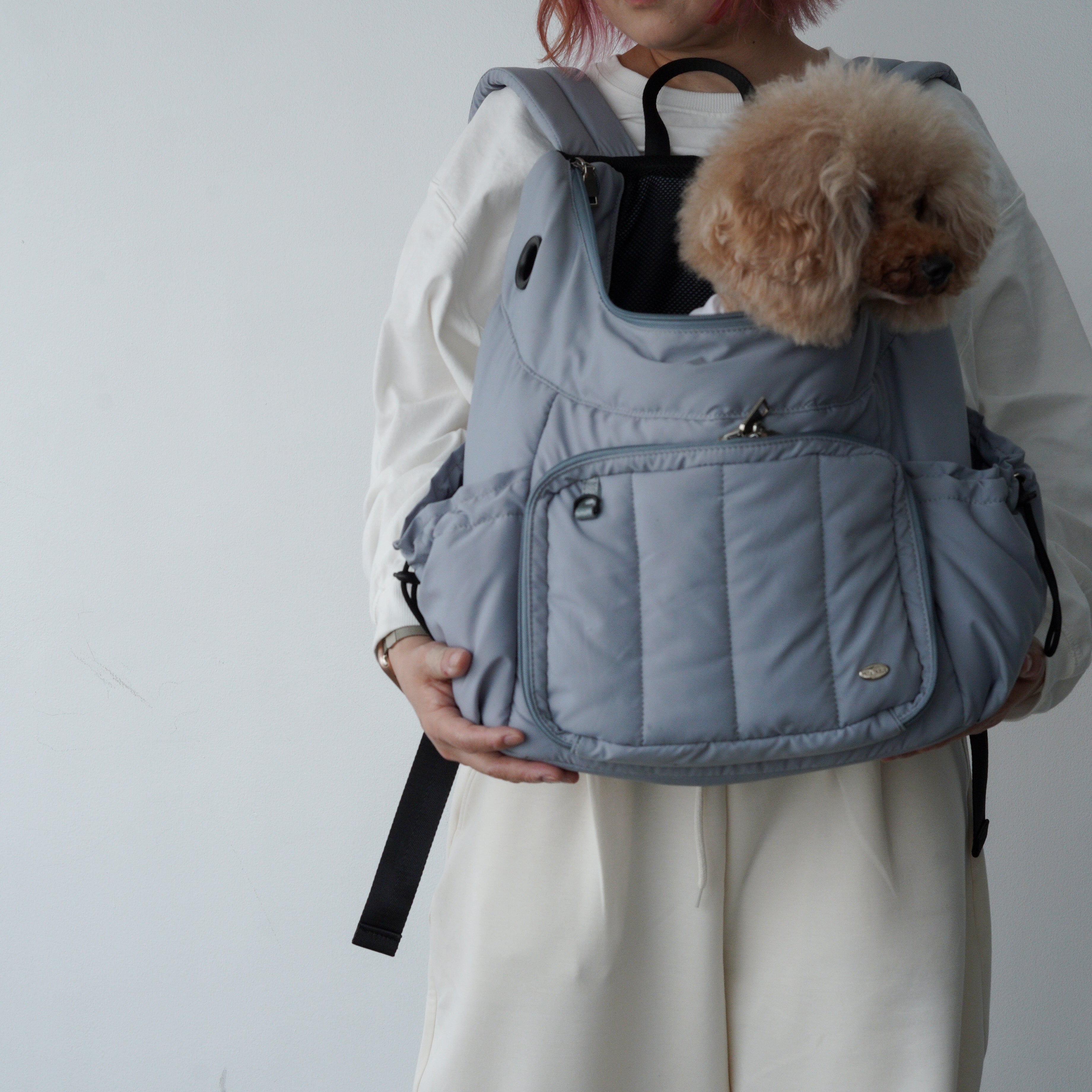 Backpack Carrier M - Blue Grey / Blue Piping