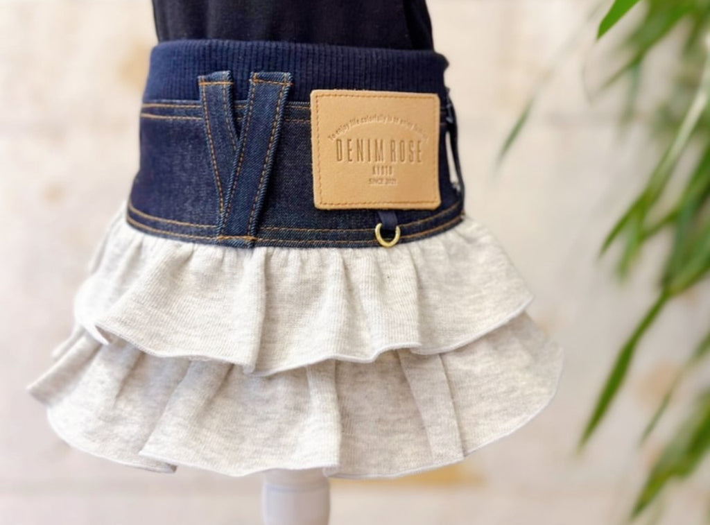 Denim Rose スウェットフリルスカート