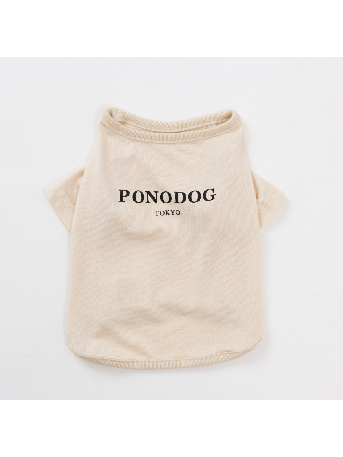 Warm Logo Tee - Ivory｜伸びて動きやすい、吸湿発熱Tシャツ