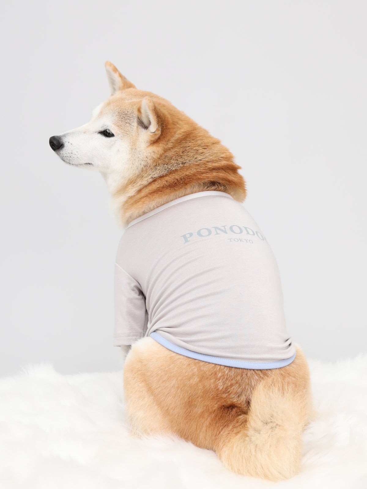 Warm Logo Tee - Light Grey｜伸びて動きやすい、吸湿発熱Tシャツ