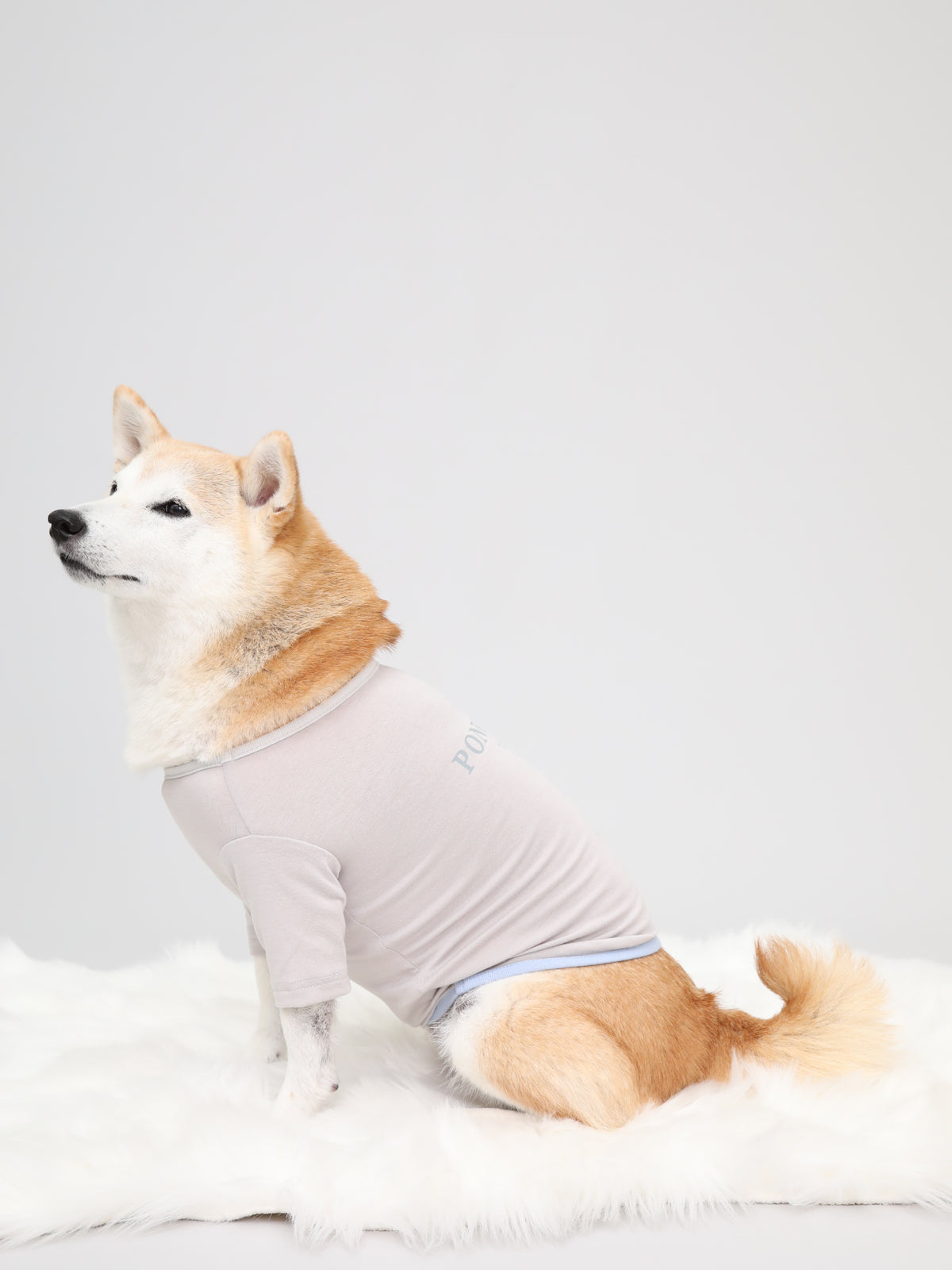 Warm Logo Tee - Light Grey｜伸びて動きやすい、吸湿発熱Tシャツ