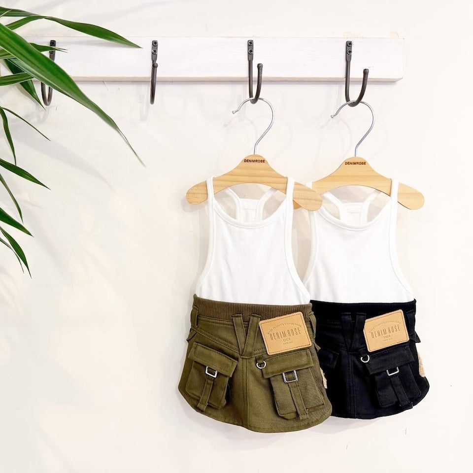 Denim Rose ワッペンカーゴスカート