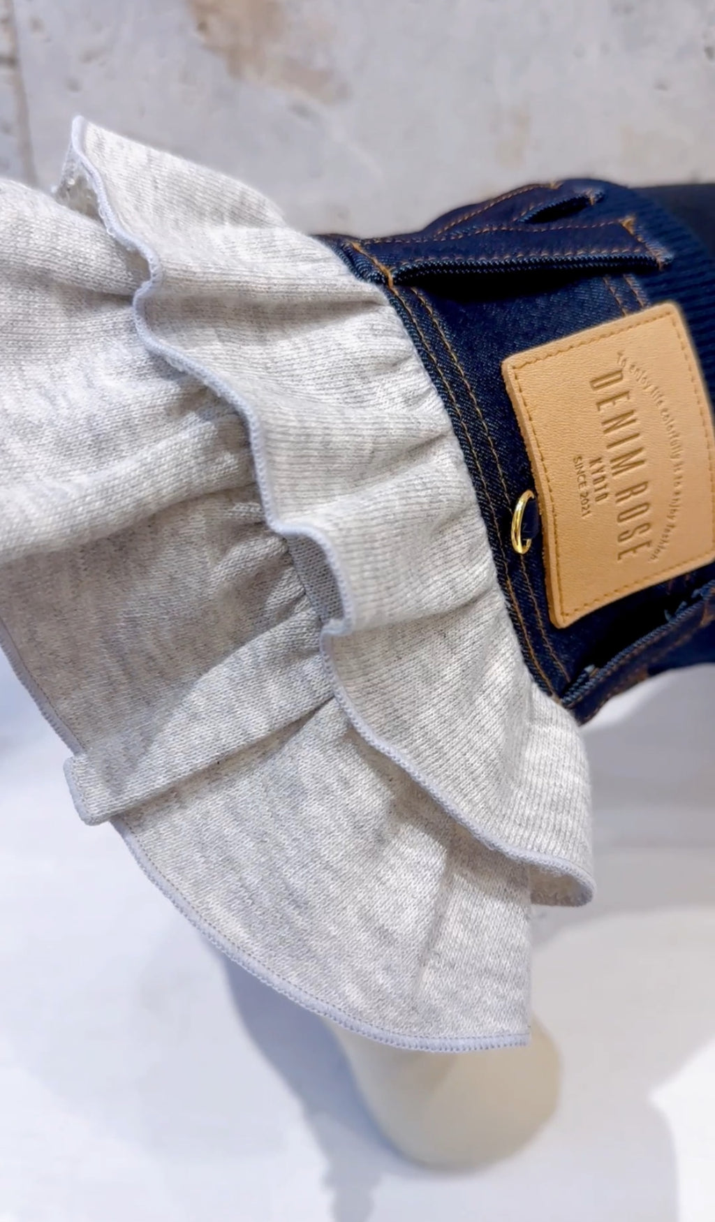 Denim Rose スウェットフリルスカート