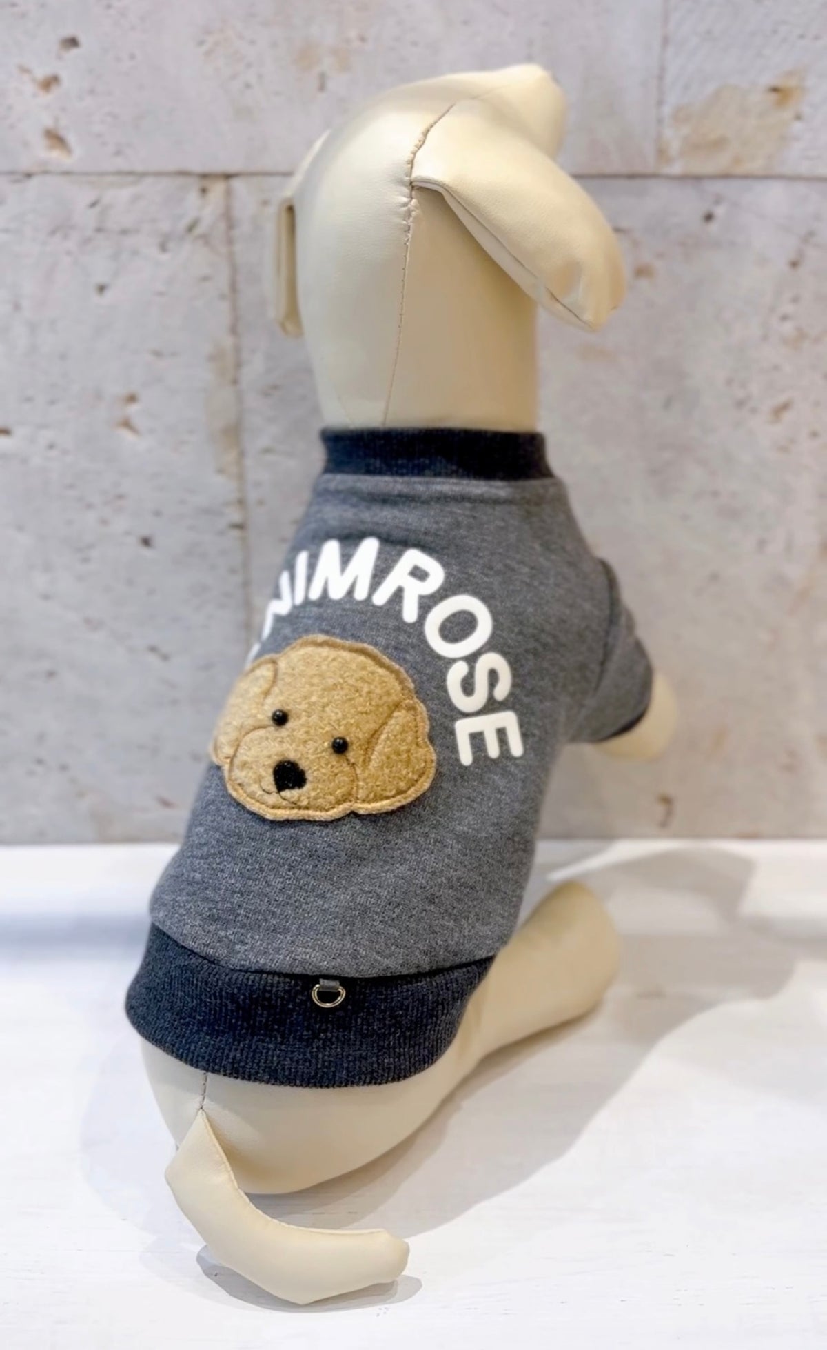 Denim Rose ワッペンデニム調トレーナー