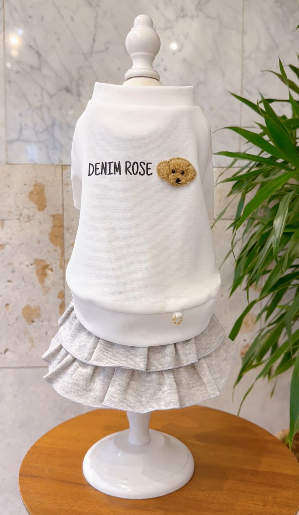 Denim Rose スウェットフリルスカート