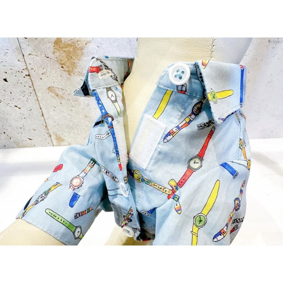 Denim Rose ワッペンウォッチ柄シャツ