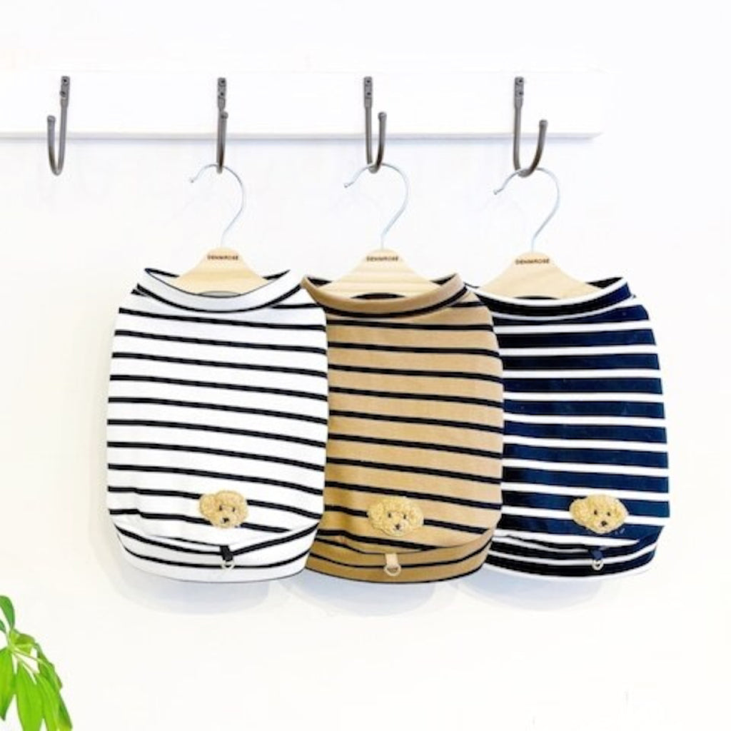 Denim Rose 太番手ワッペンボーダーカットソー