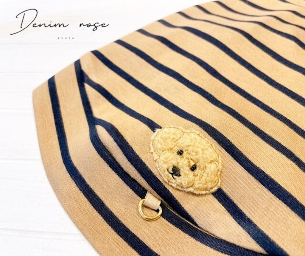 Denim Rose 太番手ワッペンボーダーカットソー