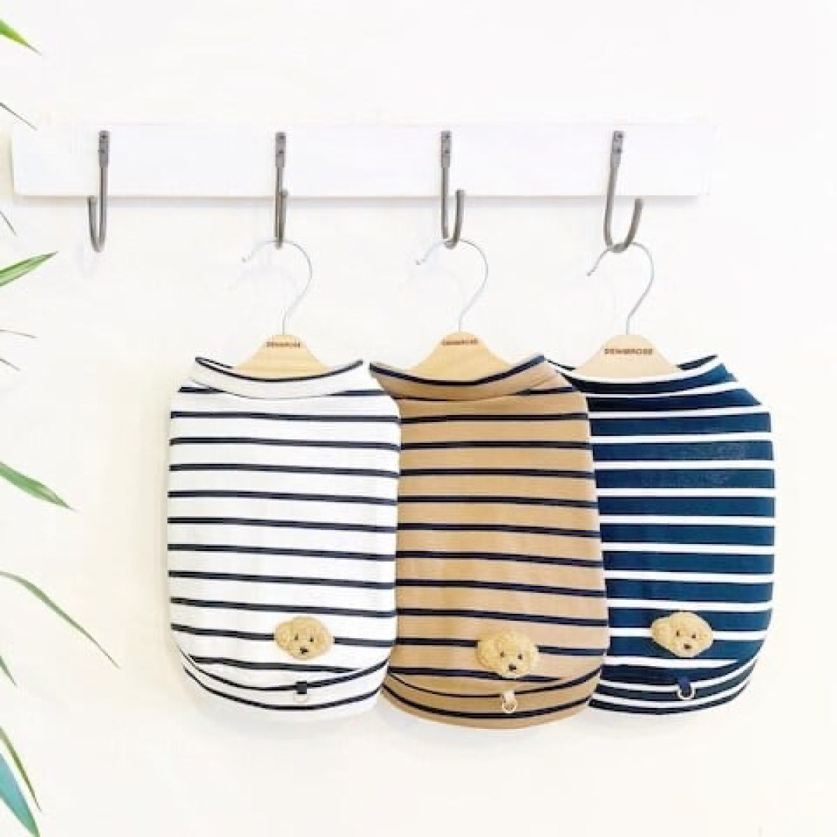 Denim Rose 袖なし太番手ワッペンボーダーノースリーブ