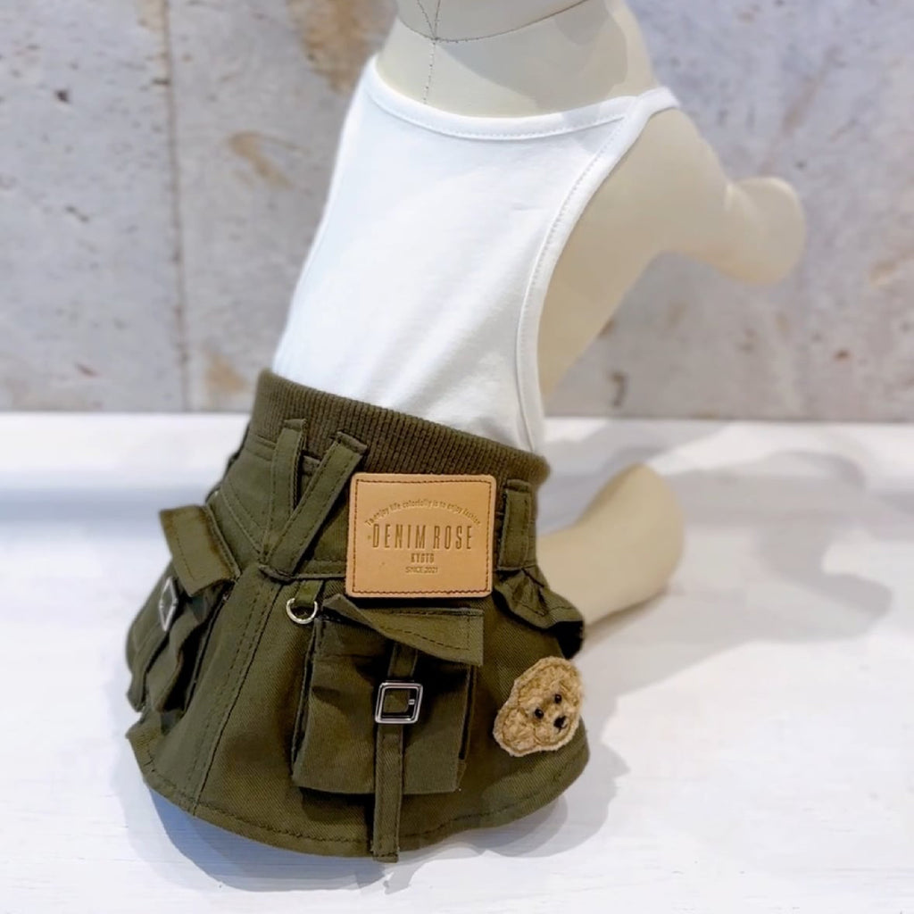 Denim Rose ワッペンカーゴスカート