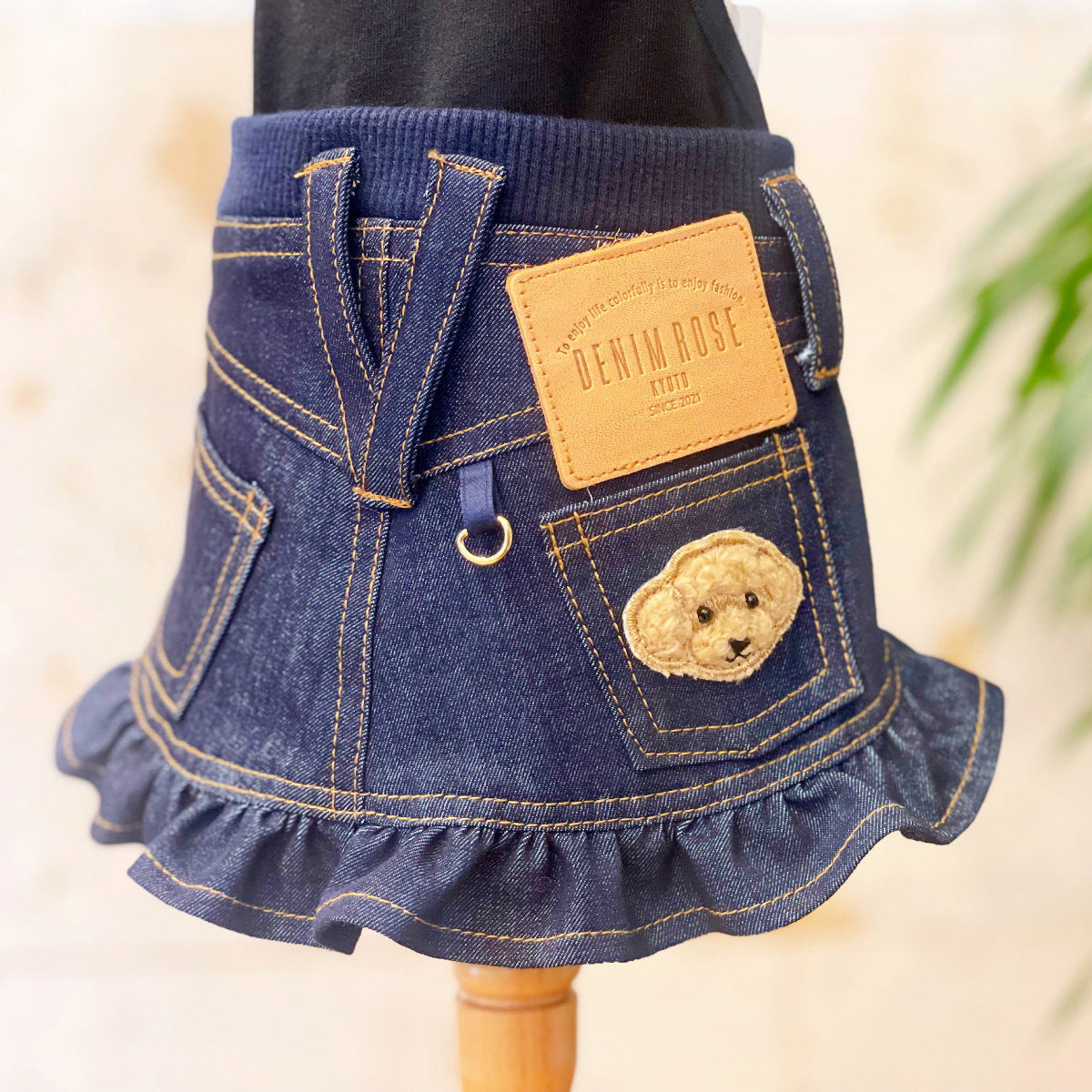Denim Rose ワッペンデニムスカート