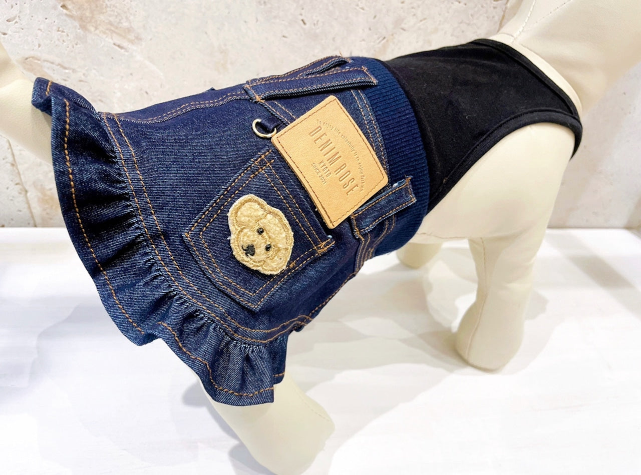 Denim Rose ワッペンデニムスカート