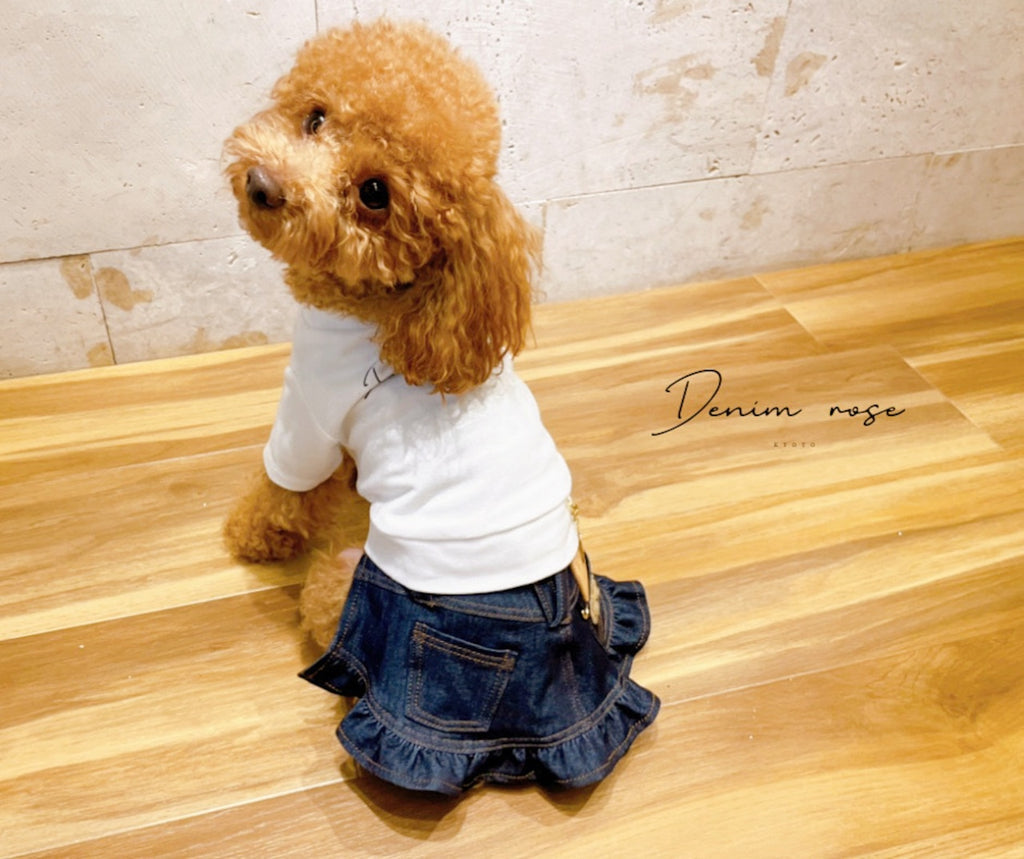 Denim Rose ワッペンデニムスカート