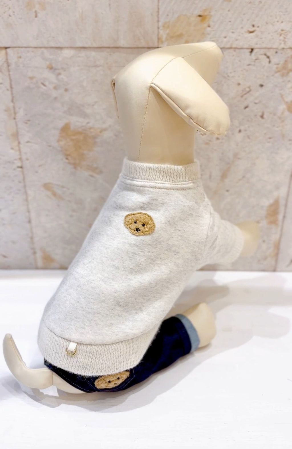 Denim Rose ワッペンダブルフェイストレーナー